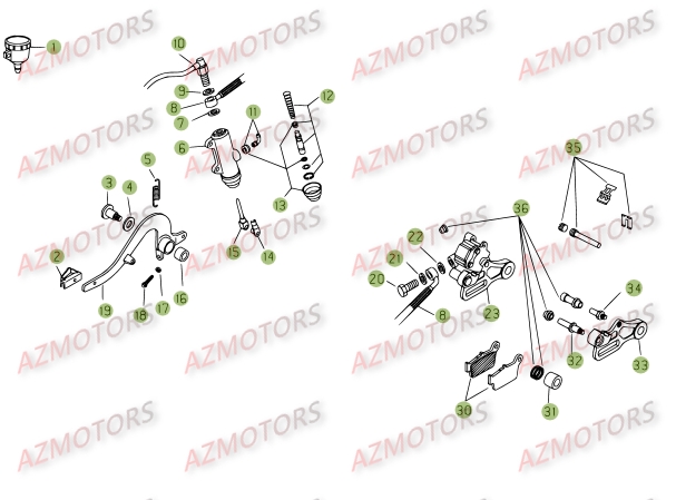 PASTILLES PINCE 25.03067/73 - BETA pour FREINS.2 de 125-SM-09