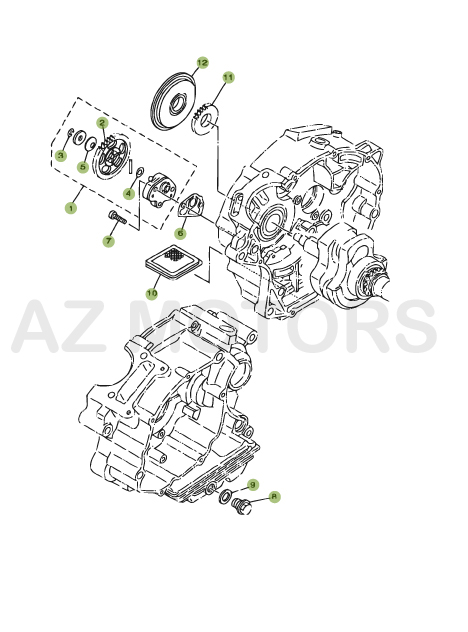 Circuit De Lubrification AZMOTORS PiÃ¨ces BETA URBAN 125 4T - [2008-2011]