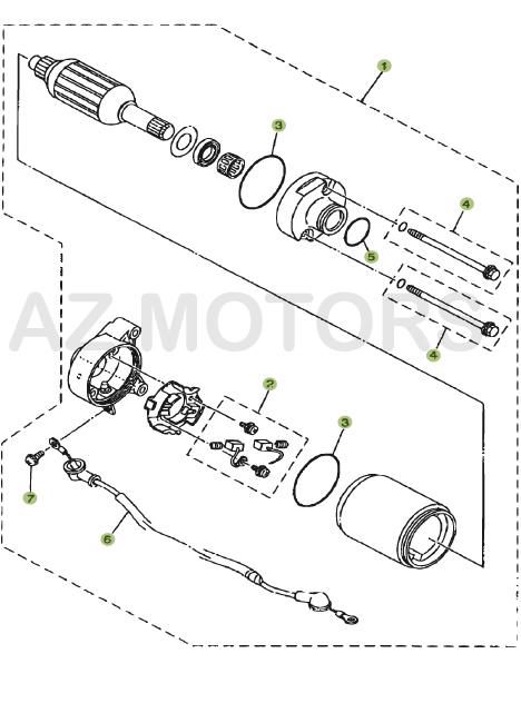 Demarrage Electrique 2 AZMOTORS PiÃ¨ces BETA URBAN 125 4T - [2008-2011]