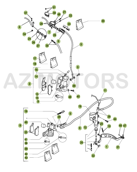 PASTILLES PINCE 25.03067/73 - BETA pour FREINS de 125-URBAN-2008-11