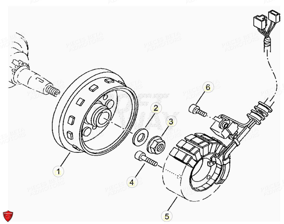 Allumage AZMOTORS PiÃ¨ces Beta ENDURO RR 125 4T LC CBS - 2018