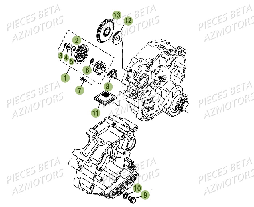 Circuit De Lubrification AZMOTORS PiÃ¨ces Beta RR 125 AC Enduro 4T - 2016  