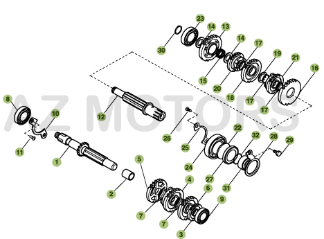 Boite A Vitesses AZMOTORS PiÃ¨ces BETA URBAN 200 4T - [2008-2011]