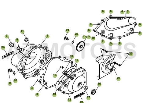 Carter 2 AZMOTORS PiÃ¨ces BETA URBAN 200 4T - [2008-2011]