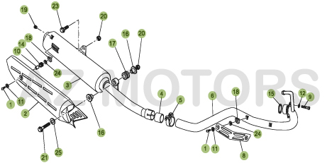 Echappement AZMOTORS PiÃ¨ces BETA URBAN 200 4T - [2008-2011]