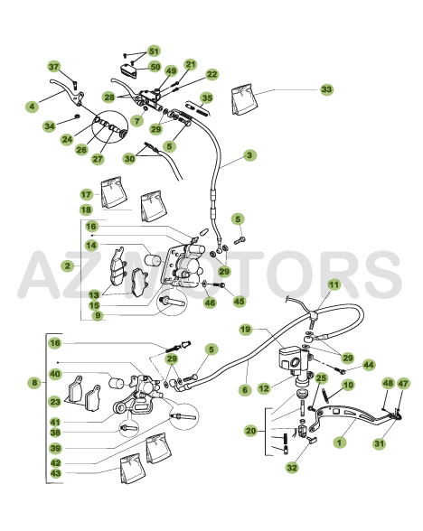 PASTILLES PINCE 25.03067/73 - BETA pour FREINS de 200-URBAN-2008-11