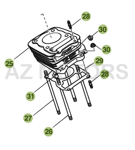 Vilebrequin Piston Contre Arbre 2 AZMOTORS PiÃ¨ces BETA URBAN 200 4T - [2008-2011]