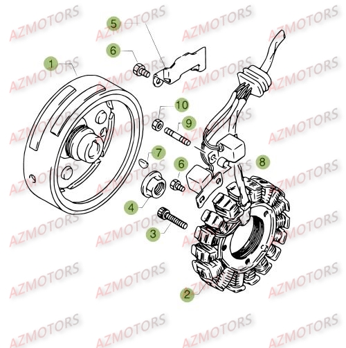 Allumage AZMOTORS PiÃ¨ces BETA M4 350cc 4T - [2006]