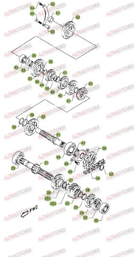 Boite A Vitesses AZMOTORS PiÃ¨ces BETA M4 350cc 4T - [2006]
