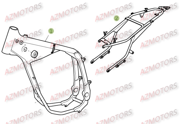 Chassis AZMOTORS PiÃ¨ces BETA M4 350cc 4T - [2006]