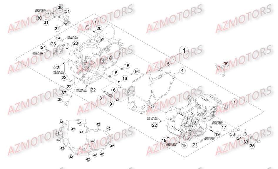 Carter AZMOTORS PiÃ¨ces Beta RR 4T 350 Enduro - 2011