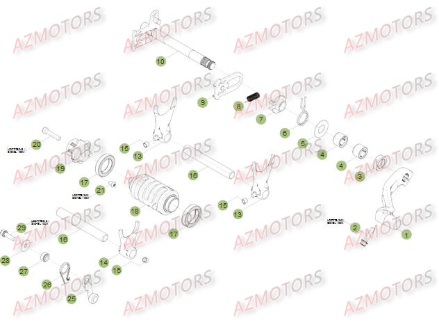 Commande Boite A Vitesses AZMOTORS PiÃ¨ces Beta RR 4T 350 Enduro - 2011