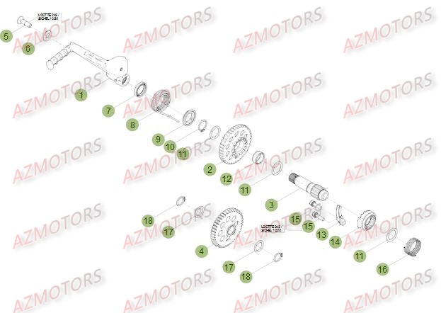 Kick Starter AZMOTORS PiÃ¨ces Beta RR 4T 350 Enduro - 2011