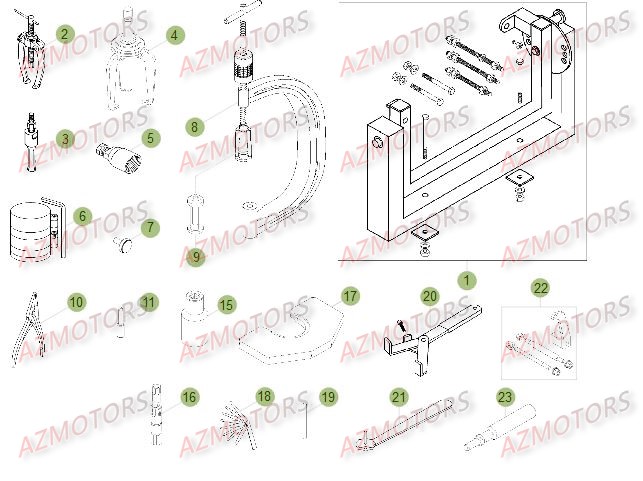 Outillage Special AZMOTORS PiÃ¨ces Beta RR 4T 350 Enduro - 2011