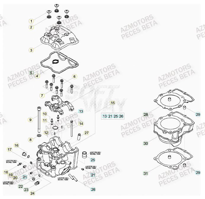 BOUCHON ARBRE COUVERCLE D EMBRAYAGE - BETA pour CYLINDRE de 350-RR-FACTORY-12