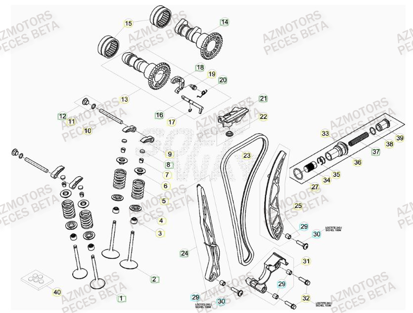 BOUCHON ARBRE COUVERCLE D EMBRAYAGE - BETA pour DISTRIBUTION de 350-RR-FACTORY-12