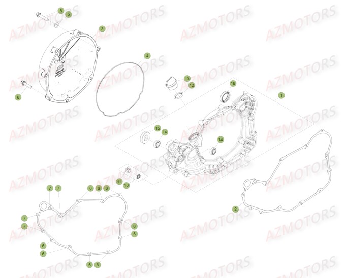 BOUCHON FILTRE HUILE - BETA pour CARTER D EMBRAYAGE INTERNE de 350 RR RACING 15