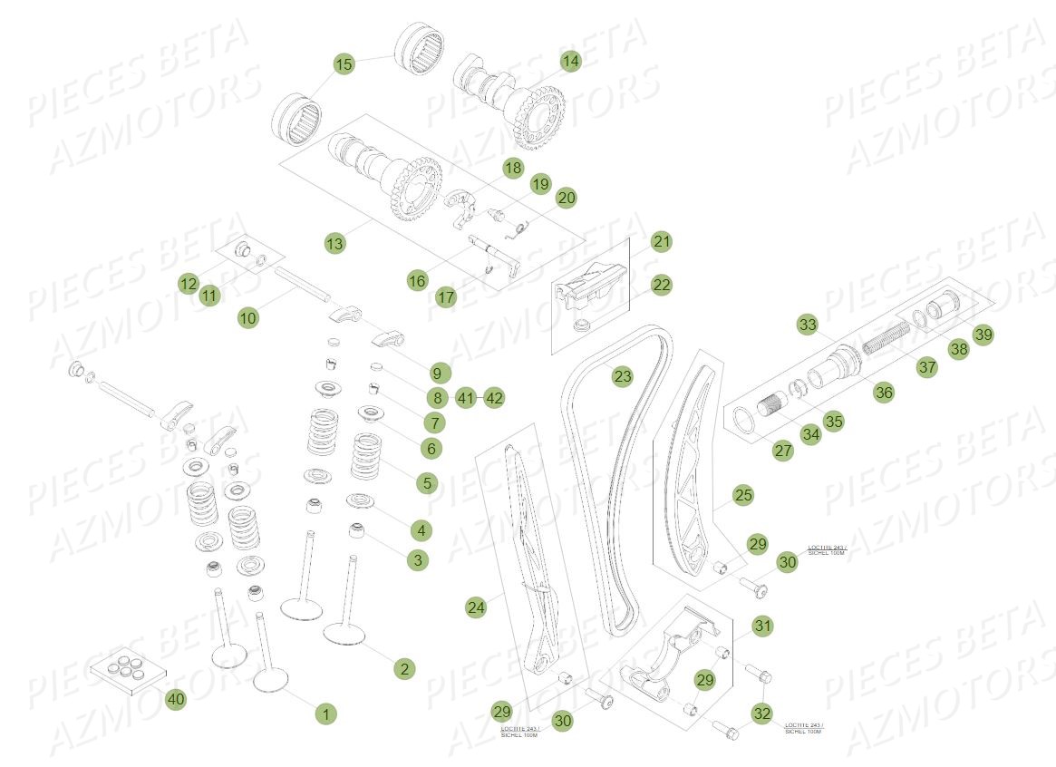 BOUCHON ARBRE COUVERCLE D EMBRAYAGE - BETA pour DISTRIBUTION SOUPAPES de 350 RR RACING 17