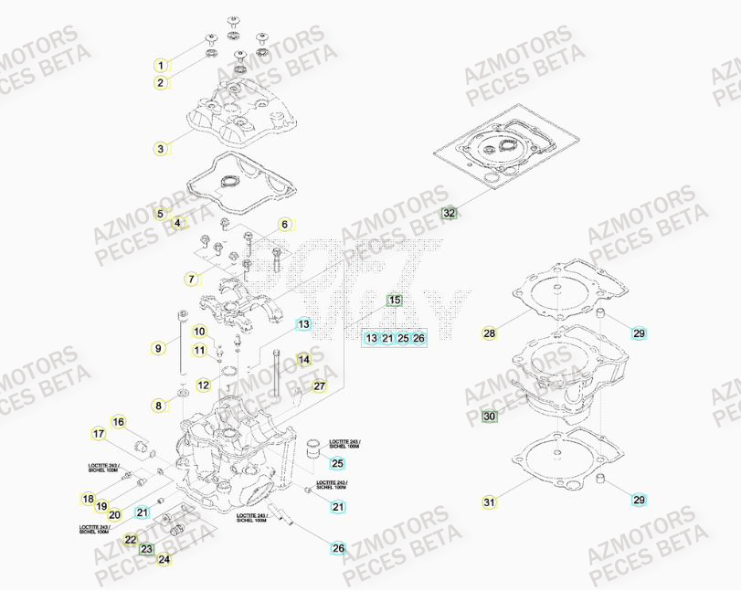 BOUCHON ARBRE COUVERCLE D EMBRAYAGE - BETA pour CYLINDRE de 430 RR RACING 15