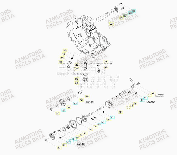 BOUCHON FILTRE HUILE - BETA pour POMPE A HUILE de 430 RR RACING 15
