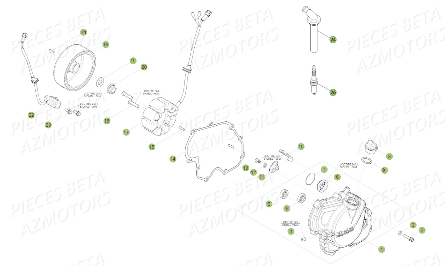 Allumage Bougie AZMOTORS PiÃ¨ces BETA RR 4T 430 RACING - (2017)

