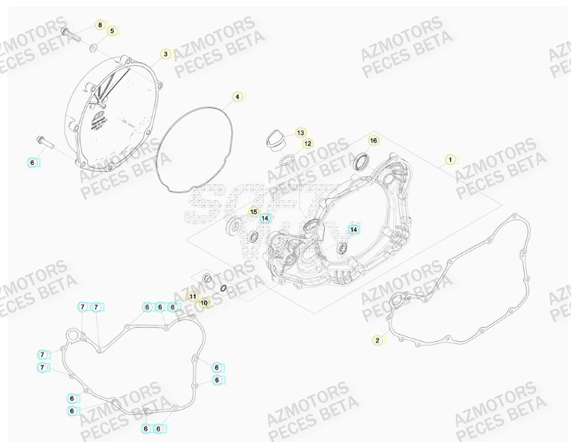 BOUCHON ARBRE COUVERCLE D EMBRAYAGE - BETA pour COUVERCLE EMBRAYAGE de 480 RR RACING 15