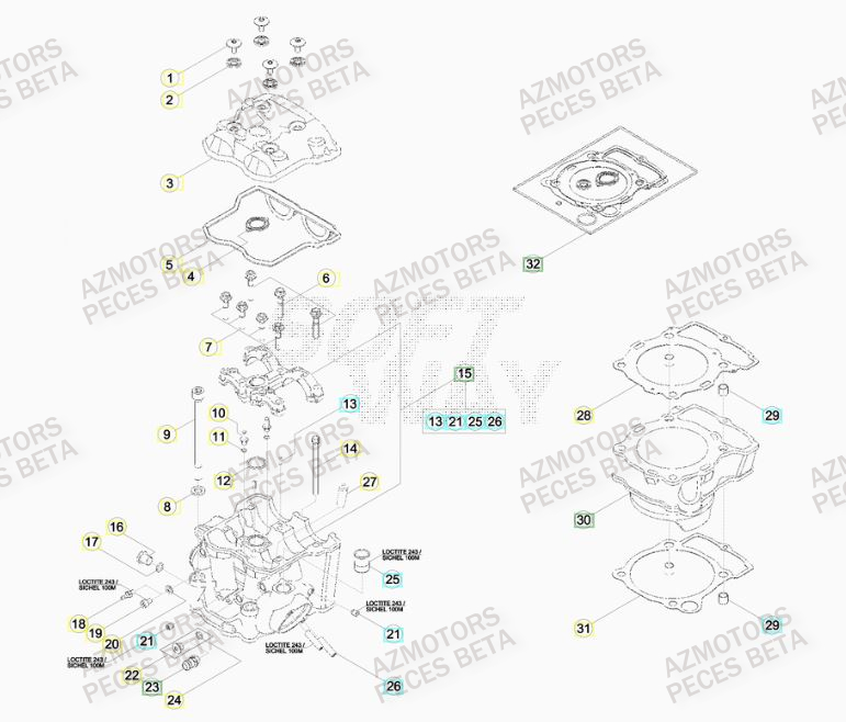 BOUCHON ARBRE COUVERCLE D EMBRAYAGE - BETA pour CYLINDRE de 480 RR RACING 15
