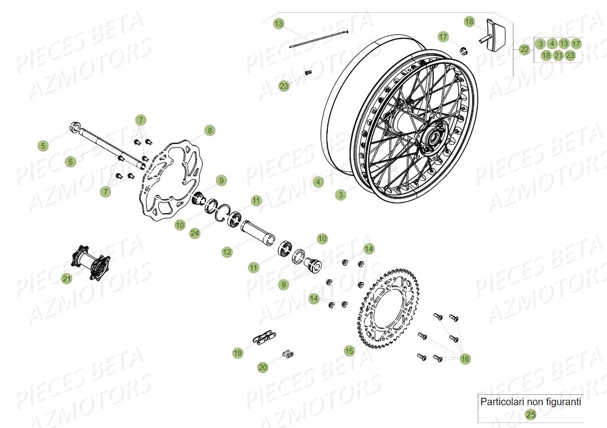COURONNE Z.48 - BETA pour ROUE ARRIERE de 480 RR RACING 17
