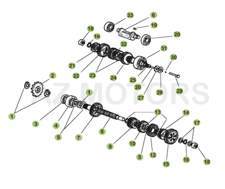 Boite A Vitesse AZMOTORS PiÃ¨ces BETA Enduro 50 RR - [2005-2006]