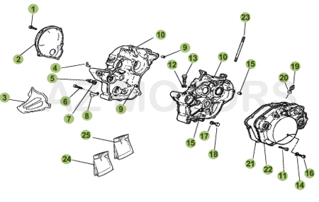 Carter AZMOTORS PiÃ¨ces BETA Enduro 50 RR - [2005-2006]