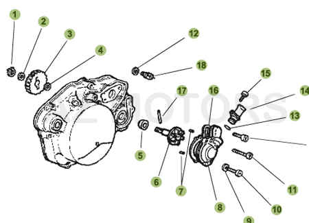 Installation De Refroidissement AZMOTORS PiÃ¨ces BETA Enduro 50 RR - [2005-2006]