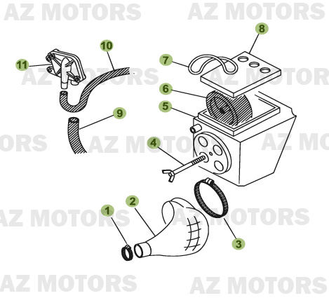 Boitier Du Filtre AZMOTORS PiÃ¨ces Beta RR 50 - 2007-2005