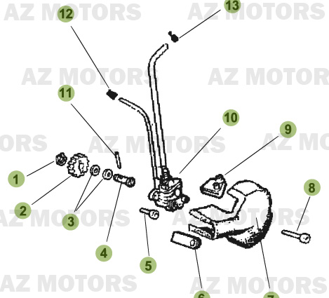 Circuit De Lubrification AZMOTORS PiÃ¨ces Beta RR 50 - 2007-2005
