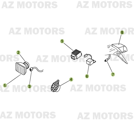 Installation Electrique AZMOTORS PiÃ¨ces Beta RR 50 - 2007-2005