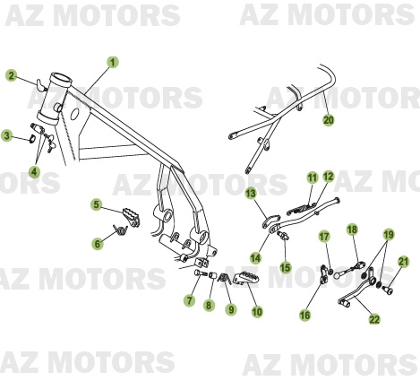 Accessoires Du Chassis AZMOTORS PiÃ¨ces Beta RR 50 - 2008