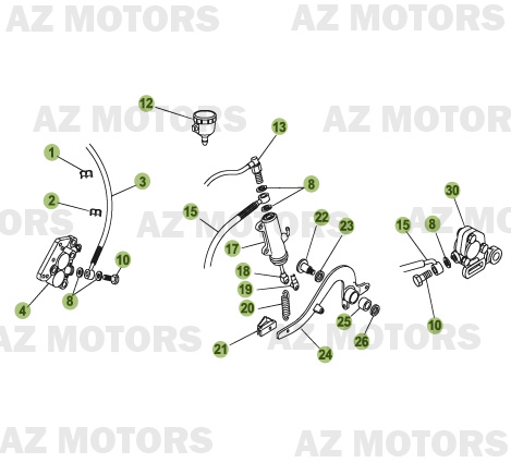 Freins 2 AZMOTORS PiÃ¨ces Beta RR 50 - 2008