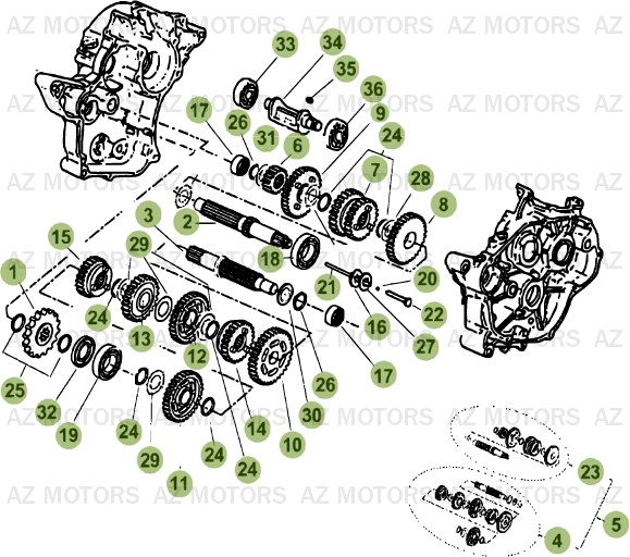 Boite A Vitesses AZMOTORS PiÃ¨ces Beta RR 50 - 2013-2012