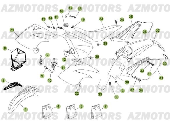 Carenages Reservoir Selle AZMOTORS PiÃ¨ces Beta RR 50 - 2011-2010