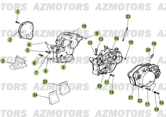 Carter AZMOTORS PiÃ¨ces Beta RR 50 - 2011-2010