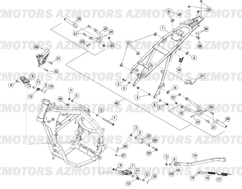 Accessoires Du Chassis AZMOTORS PiÃ¨ces Beta 50 RR FACTORY - 2013-2012