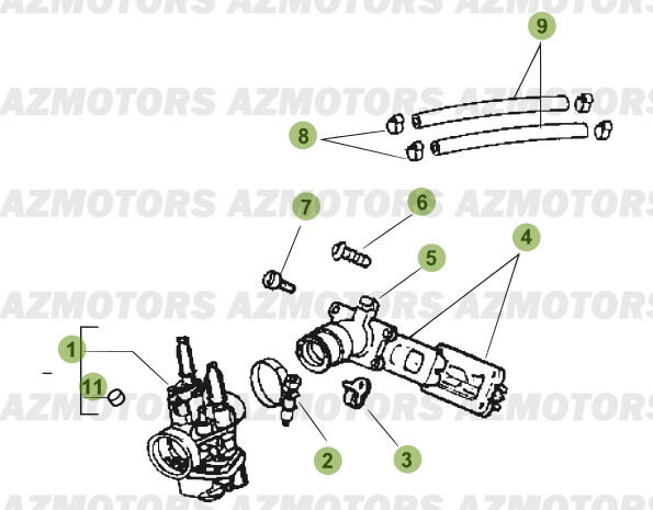Carburateur AZMOTORS PiÃ¨ces Beta 50 RR FACTORY - 2013-2012