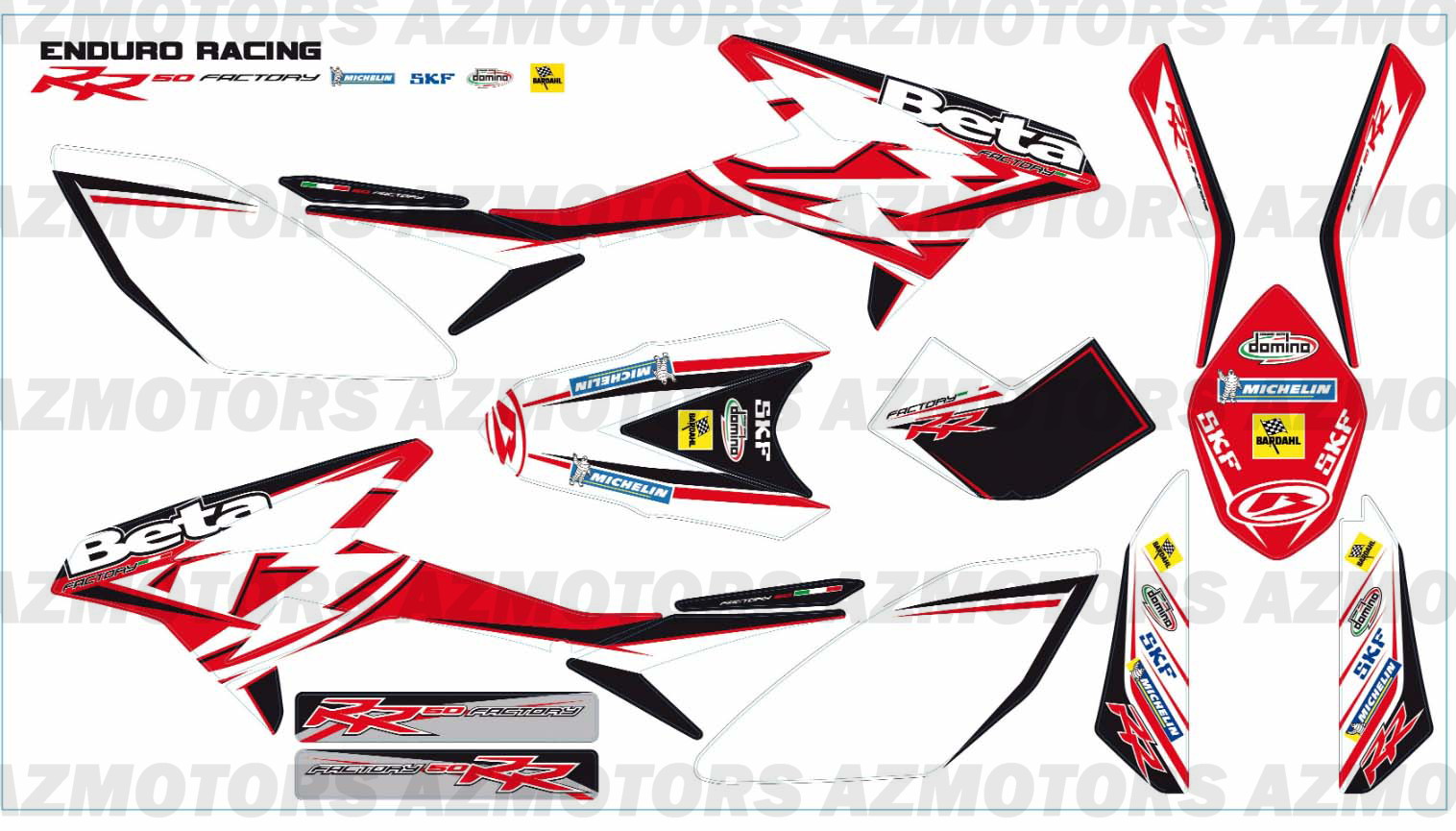 Carenages   Reservoir   Selle 2 AZMOTORS PiÃ¨ces Beta 50 RR FACTORY - 2013-2012