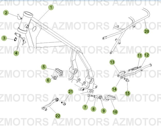 Accessoires Du Chassis AZMOTORS PiÃ¨ces Beta 50 RR RACING - 2007-2005