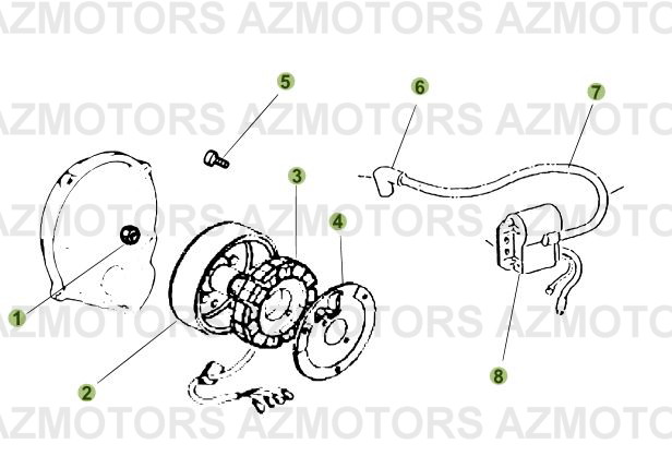 Allumage AZMOTORS PiÃ¨ces Beta 50 RR RACING - 2007-2005