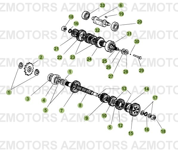 Boite A Vitesses AZMOTORS PiÃ¨ces Beta 50 RR RACING - 2007-2005