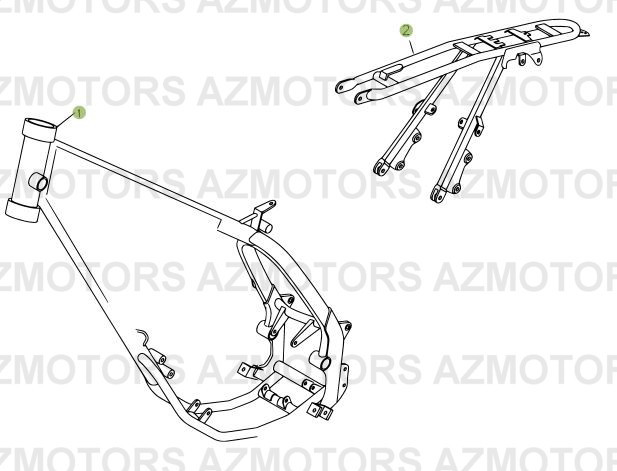 Chassis AZMOTORS PiÃ¨ces Beta 50 RR RACING - 2007-2005