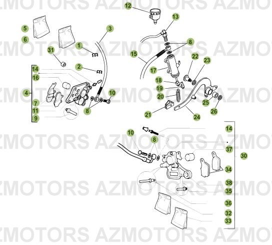 PASTILLES PINCE 25.03067/73 - BETA pour FREINS de 50-RRRAC-07