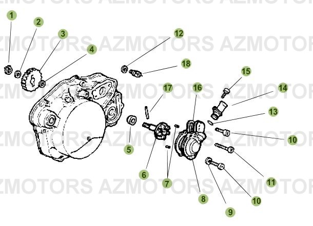 Installation De Refroidissement AZMOTORS PiÃ¨ces Beta 50 RR RACING - 2007-2005