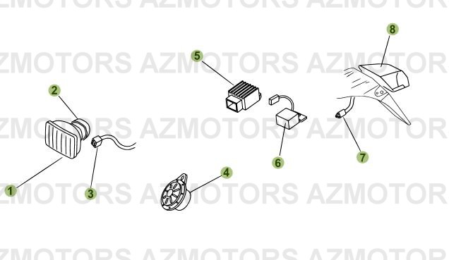 Installation Electrique AZMOTORS PiÃ¨ces Beta 50 RR RACING - 2007-2005