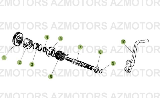 Kickstarter AZMOTORS PiÃ¨ces Beta 50 RR RACING - 2007-2005